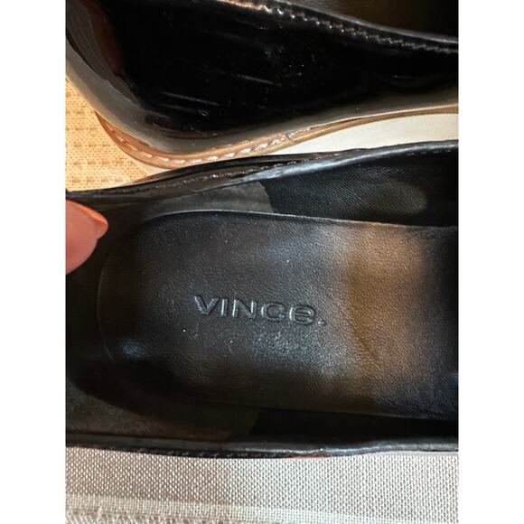 Vince Sanders Black Patent Leather Platform Slip-on Loafers Size 5.5 EUR 35.5 - Picture 7 of 7